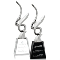 Tatiana Award - Silver 12.25". Available in Clear or Black Base.... from ASI...