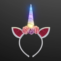 Color Change LED Unicorn Horn Headband