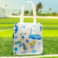 Crafted from compostable materials, this fashionable convention style tote...