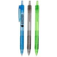 Plunger action ballpoint pen with transparent barrel.... from ASI 61125 Hit...
