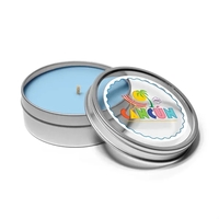 4 oz. Travel Candle in Silver Tin with Clear Lid and... from ASI 38850 Bath...