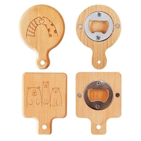 2-in-1 wooden handle bottle opener with magnet with imprint... from ASI 37218...