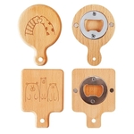Wooden Handle Bottle Opener With Magnet