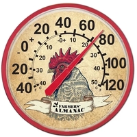 Thermometer measuring 12.75" diameter with a durable polystyrene case.......