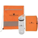 Drawstring Bag, Journal & Bottle Bundle