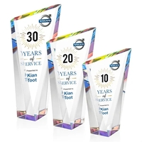 The magnificently angular design of the Plymouth VividPrint™ Award features...