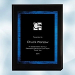 High Gloss Blackwood Horiz./Verti. Plaque - Blue Galaxy (L)