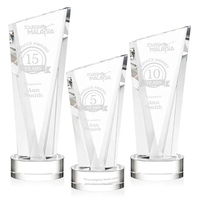 The Optical Crystal Plymouth Award features a beautiful slanted top and......