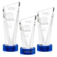 The Optical Crystal Plymouth Award features a beautiful slanted top and......