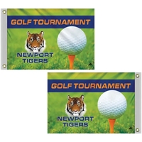 14" x 20" Double Sided Golf Flag with Heading and Grommets