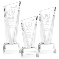 The Optical Crystal Plymouth Award features a beautiful slanted top and......