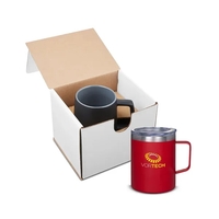 12 ounce mug with double-wall vacuum insulation and lid; Kraft gift... from...