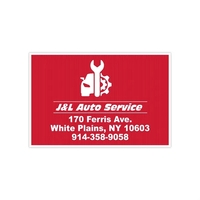 Yard sign white color in corrugated plastic, 1 color imprint same... from ASI...