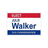 Yard sign white color in corrugated plastic, 2 color imprint on... from ASI...