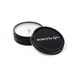 2 oz. Mini Tin Travel Candle - Black with 4-C Imprint