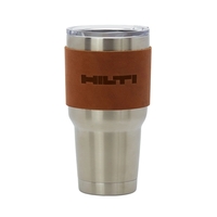 Leather sleeve made in the USA for a 30 oz. tumbler.... from ASI 88060...