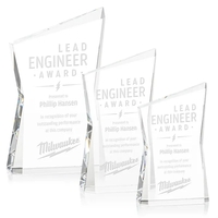 Honor excellence with our elegant thick freestanding optical crystal Roswell...