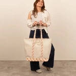 4CP TRIM MORRIS TOTE - EXTRA LARGE ZIPPERED