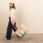 4CP TRIM MORRIS TOTE - LARGE ZIPPERED