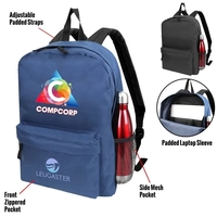 12.5" x 17" x 5" polyester laptop backpack with space for... from ASI 37980...