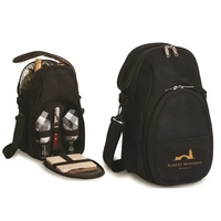 Brava Double Wine Tote Black