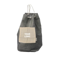 Eco-friendly drawstring backpack plus 1 color silkscreen imprint on 1...
