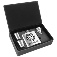 6oz Stainless Steel Flask Gift Set