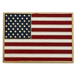 Deluxe Genuine Hard Enamel Flag USA