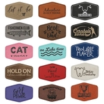 Laserable Leatherette Patch with Adhesive