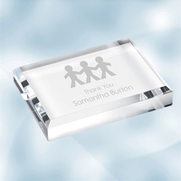 Rectangular paperweight measures 3/4" x 4" x 2 1/4" and makes... from ASI...