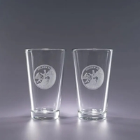 Set of two etched 16 oz. micro-brew glasses inside a gift... from ASI 62985...
