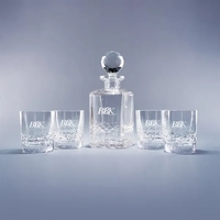 Exception 5-piece crystal barware set with a 32 oz. decanter with... from ASI...