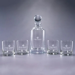 Uptown/Deluxe 5 Piece Crystal Barware Gift Set