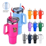 40 oz. S/S Travel Mug with Handle & Straw