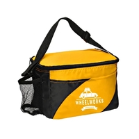 Made out of insulated 210D polyester with PEVA lining, this two-toned... from...