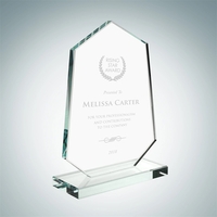 Polygon award made of glass and available in three sizes with... from ASI...