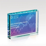 Starphire Banner Crystal Glass Award