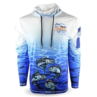 Performance Fishing Hoodie with Face Mask, Long Sleeve Shirt UPF50... from...