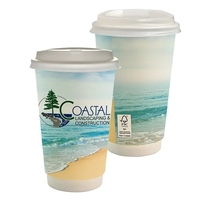 16 oz. Full Color Seaside Paper Cup With Lid... from ASI 30208 A P...