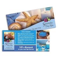 4" x 9" promotional postcard that fits in a #10 envelope... from ASI 68507...