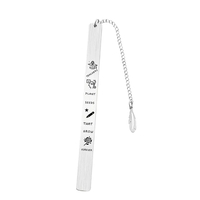 Sleek Stainless Steel Metal Bookmark