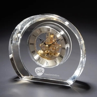 5.5" x 6.5" x 1.75" clock with gold ornate skeleton movement... from ASI...