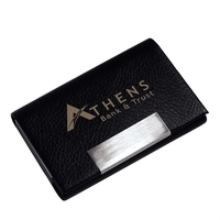2.5" x 3.75" x 0.63" business card case with customization.... from ASI 68507...