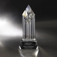 12" x 5 1/2" x 5 1/2" glass award featuring four... from ASI 68507 The Magnet...