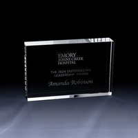 4" x 6" rectangular award made of optically perfect crystal.... from ASI...