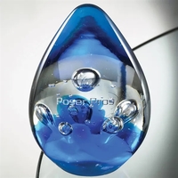Tear drop shaped cobalt blue award that's made of glass.... from ASI 68507...