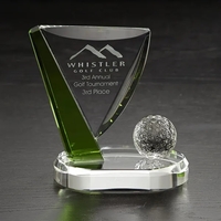 6.25" x 5" x 2.75" golf themed award made of glass.... from ASI 68507 The...