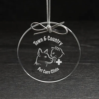 3.25" round clear glass ornament with an etched or full color... from ASI...
