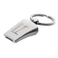 Metal key chain whistle with a satin finish and split key... from ASI 68507...