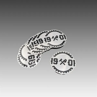 Custom Size, Shape and Print Brushed Aluminum Stickers... from ASI 92531...